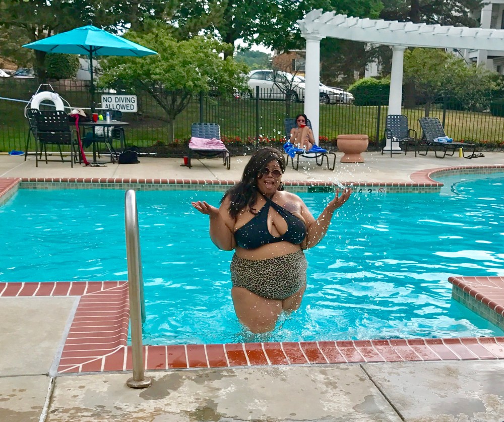 Plus Size resort wear from Honey's Child Boutique is perfect for a plus size pool party or a simple summer night out at the pool.