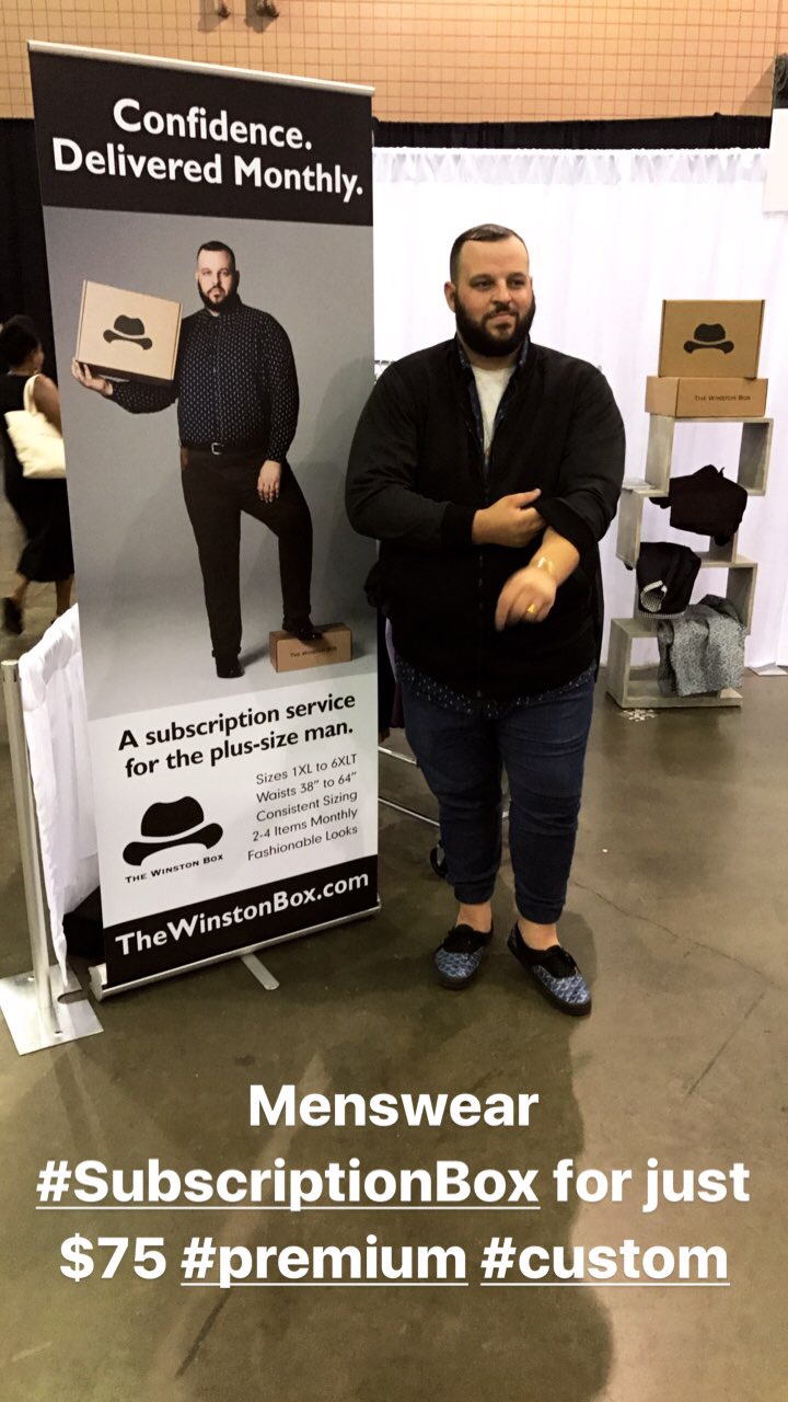 XLTribe for plus size men Debuts at the TCF STyle Expo with cofounder, Chris Ploszczansky from mean girls