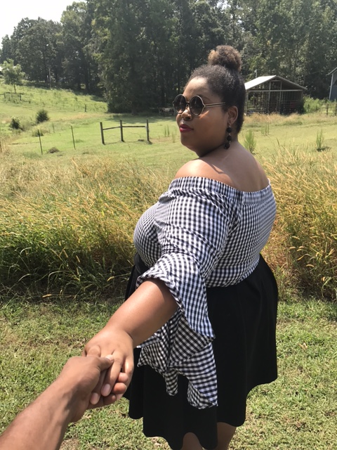 Black girl on a country Airbnb adventure.