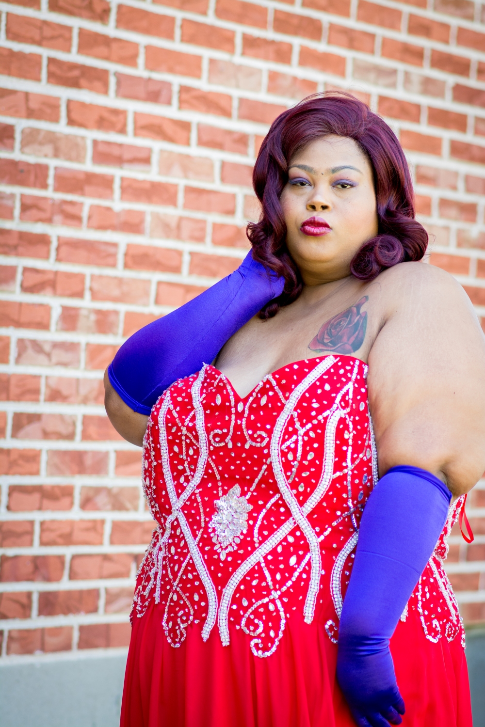 repurpose your plus size prom dress into a DIY halloween costume via http://finessecurves.com
