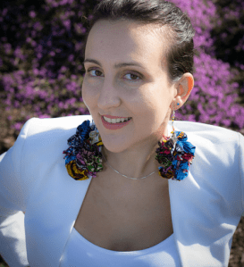 http://FInesseCurves.com features small business saturday spotlight on ankara designer Brittany Raji of beauty impact accessories, trips to Africa, African and Asian fabric, africana style