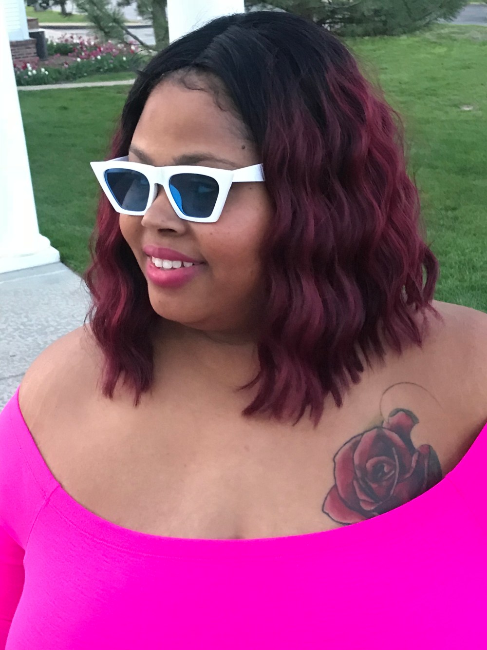 http://fineesecurves.com torrid insider, torrid fashion, spring plus size fashion, spring holiday dress, holiday dress, fetival style, plus size coachella, giveaway, plus size wedding look, ootd, like to know it, white sunglasses, polka dot shoes